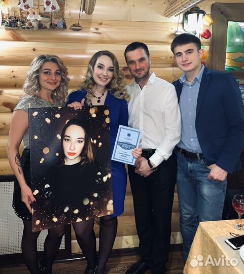 Портрет по фото, фотопечать на холсте