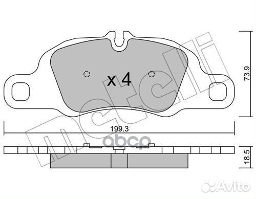 Колодки тормозные porsche 911/cayman 08- перед
