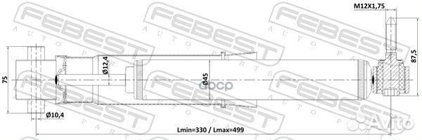 Амортизатор газовый зад лев 24110001R Febest