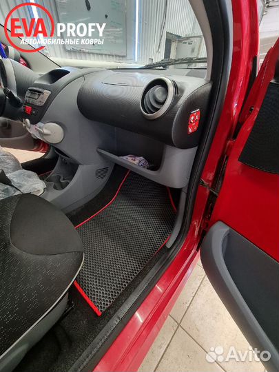 Эва коврики на peugeot 107 салон багажник