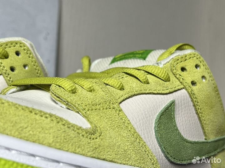 Кроссовки nike sb dunk low green apple