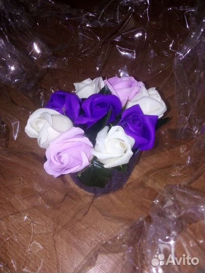 Мыло. Букет цветов из мыла