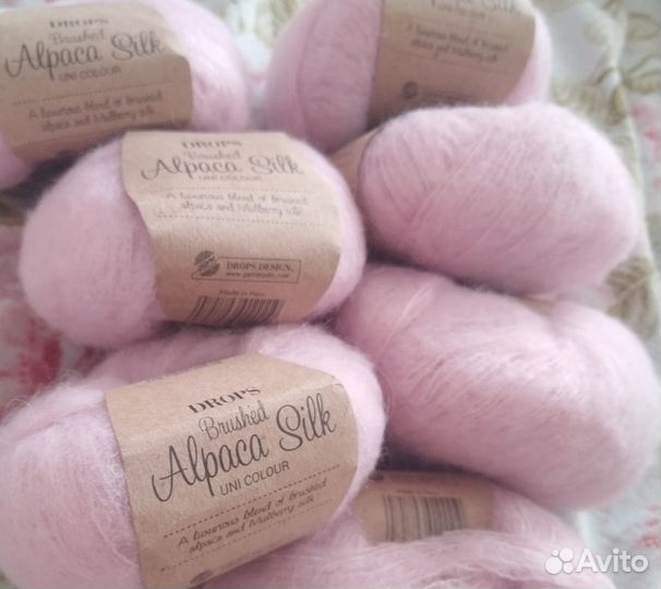 Пряжа Drops Brushed Alpaca Silk оттенок 12