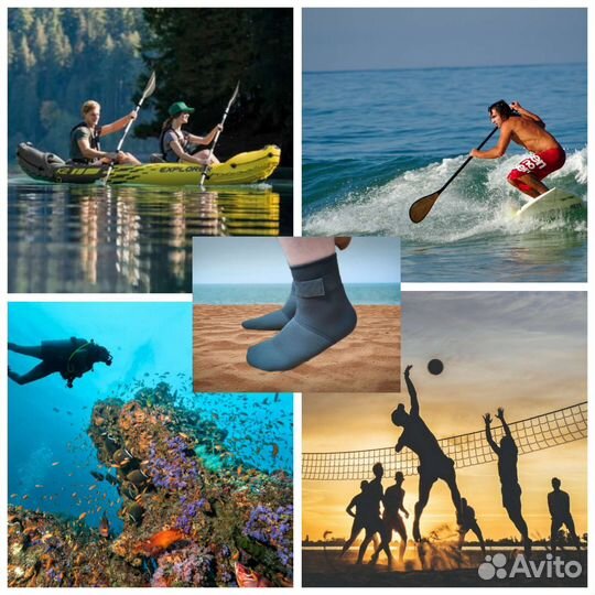 Неопреновые носки 3 мм S/M/L/XL/2XL город Москва