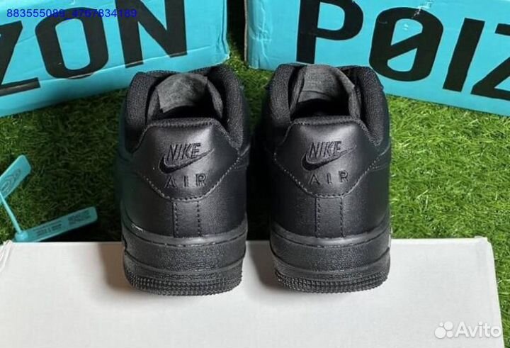 Кроссовки Nike Air Force 1 Black Poizon оригинал