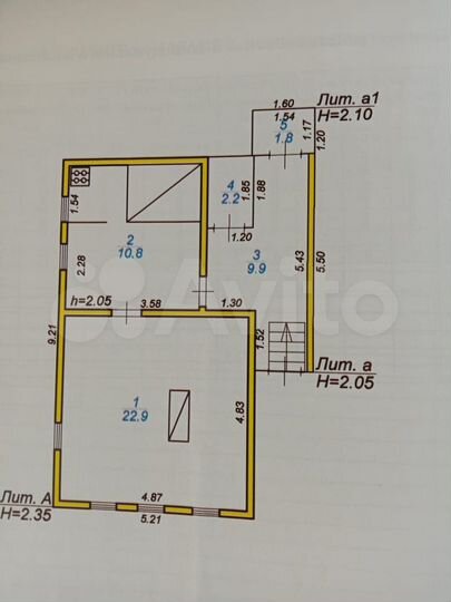 Дом 47,6 м² на участке 30 сот.