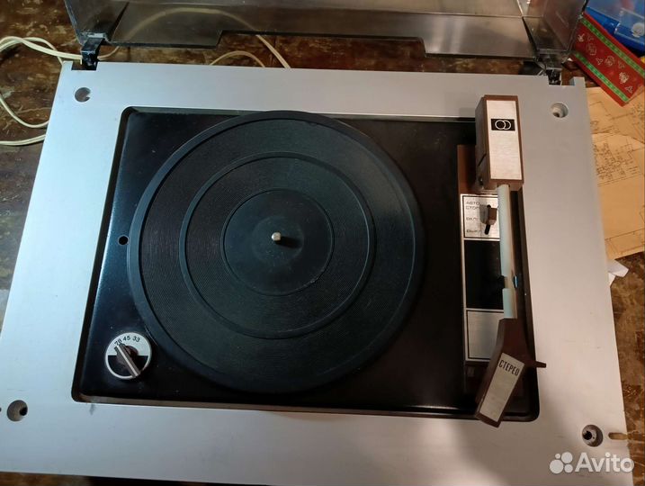 Ремонт проигрыватель винила, радиола Кантата 205