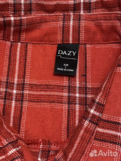 Рубашка красная в клетку shein