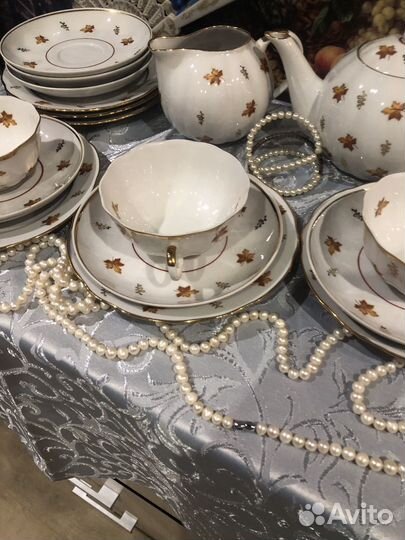 Чайный сервиз дулево кленовый лист