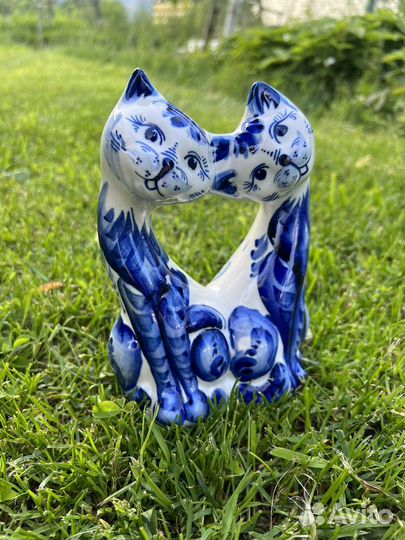 Гжель «влюбленные коты»