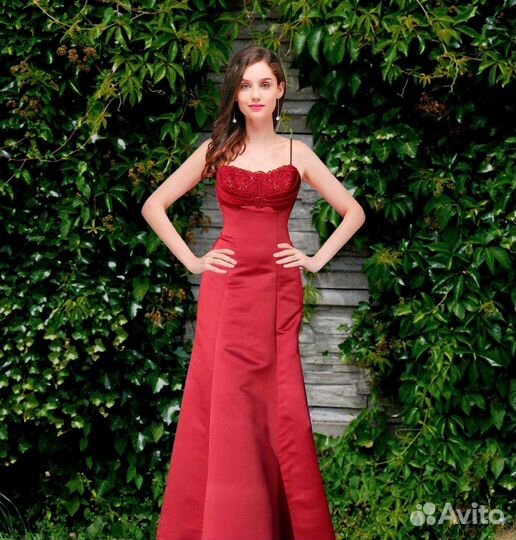 Платье вечернее цвета марсала в пол 42 р