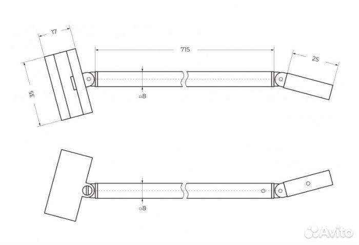 Душевая перегородка Cezares Liberta L-1-TB-80-GR-N