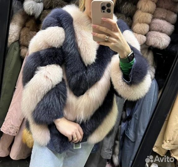 Шуба/желетка песец