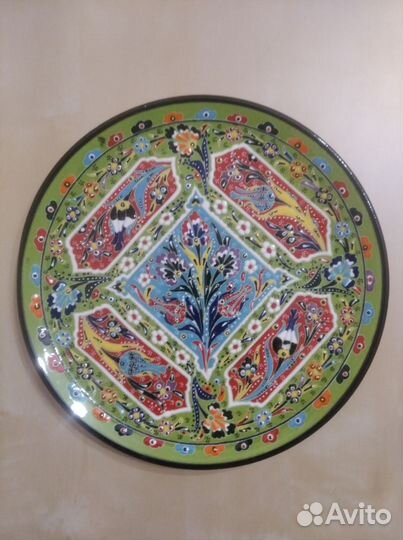 Блюдо расписное 32 см с фигурными тарелками