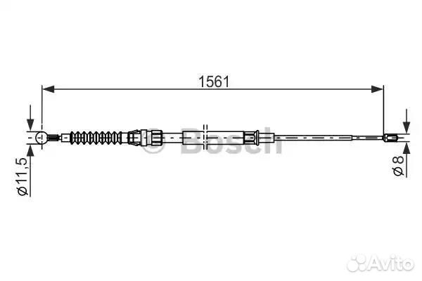 Трос ручного тормоза