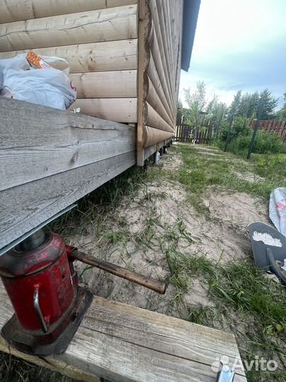 Ремонт фундамента и подъем дома, отмоски