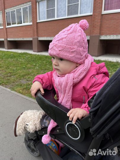Комплект шапка и шарф для девочки 46 48 50