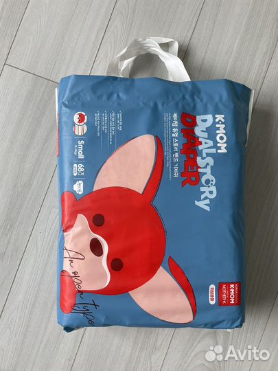 Подгузники 68 штук, 4-8 кг