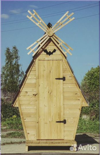 Дачный туалет с декором RVJ