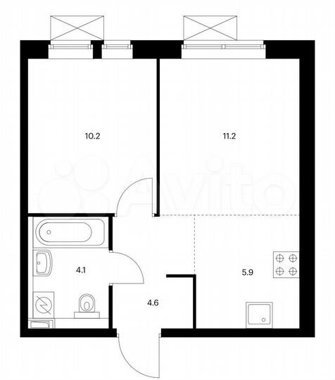1-к. квартира, 36,2 м², 18/25 эт.