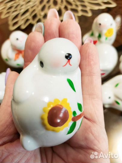 Керамические статуэтки зайчики