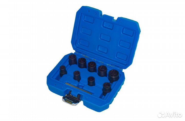 Набор головок для поврежденных болтов и гаек 10 пр