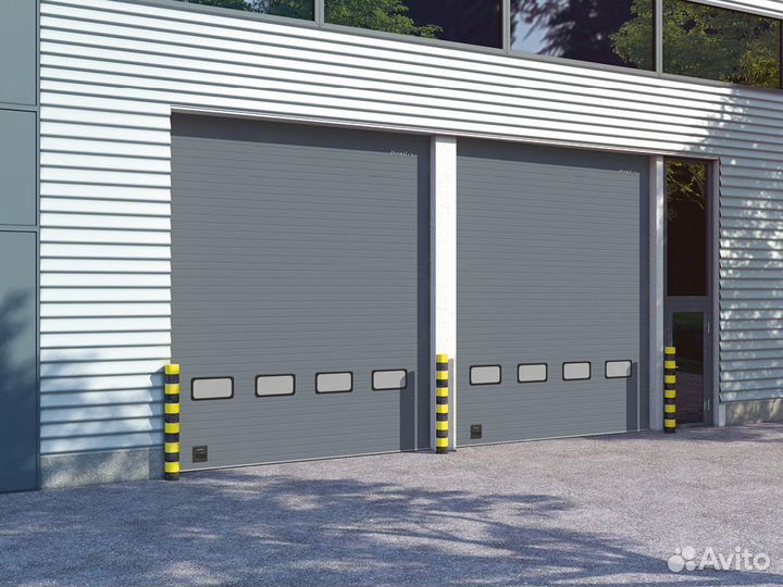 Секционные промышленные ворота alutech