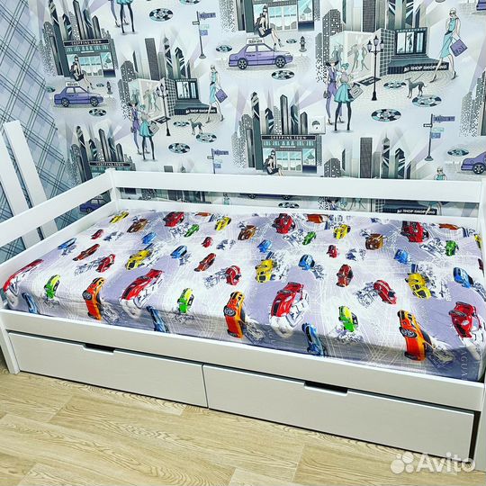 Кровать детская подростковая из массива от 5 лет