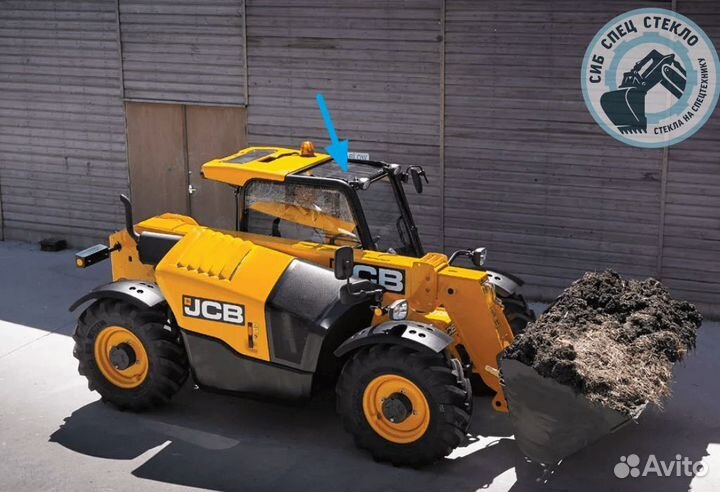 Стекло дверное левое нижнее на Jcb 527-58