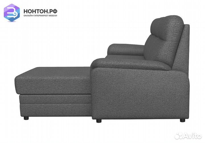 Диван угловой дельфин Омега 2-1 тёмно-серый