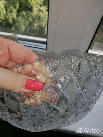 Большая хрустальная ваза