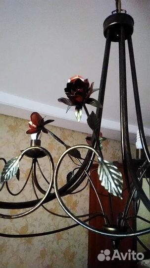 Люстра кованая под винтаж