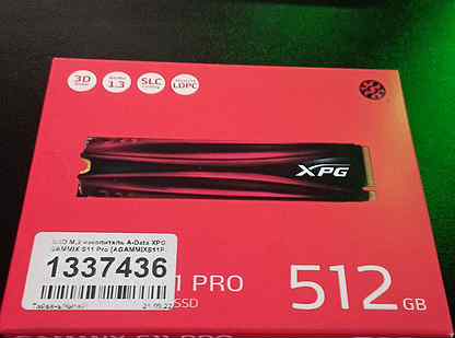 512 гб SSD M.2 накопитель adata XPG gammix S11 Pro
