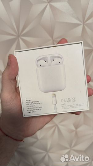 Коробка и комплект apple airpods 2 ростест