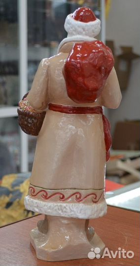 Дед мороз С корзинкой И мешком (гипс. высота 29 с