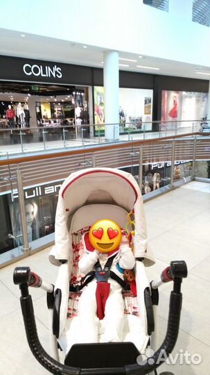 Коляска белая экокожа hartan racer gt 2в1 в идеале