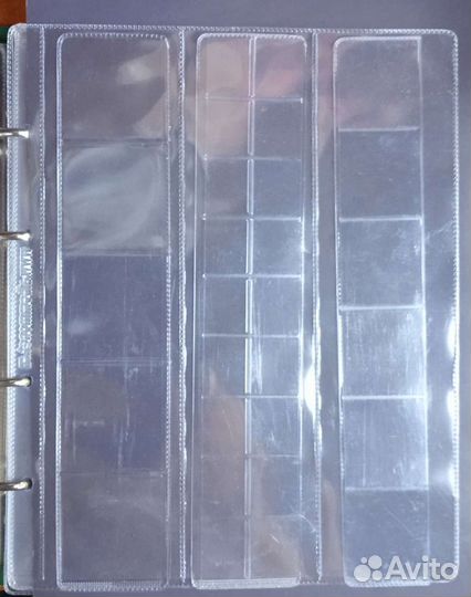 Листы для хранения монет, купюр