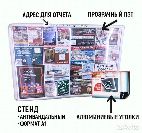 Реклама в лифте, банеры, листовки