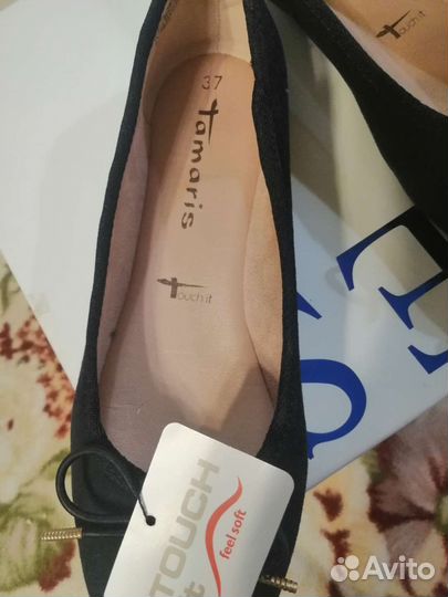 Балетки туфли школьные новые Tamaris 37 р синие