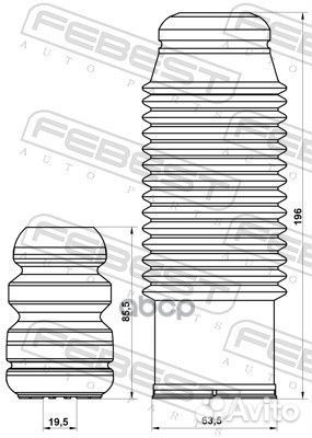 Пыльник переднего амортизатора с отбойником