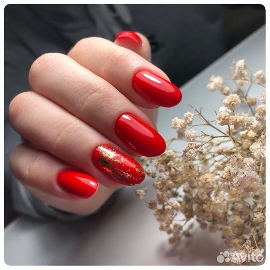 Маникюр + гель лак, наращивание, педикюр