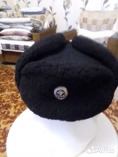 Мужская шапка от военной формы ушанка