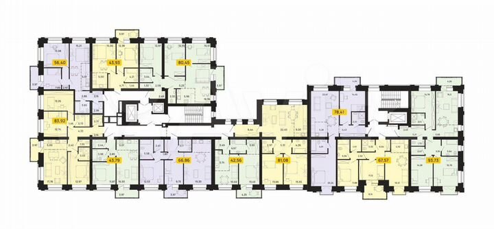 3-к. квартира, 69,9 м², 11/15 эт.