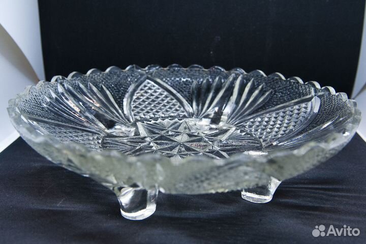 Ваза (Гусь-Хрустальный), блюдо на ножках