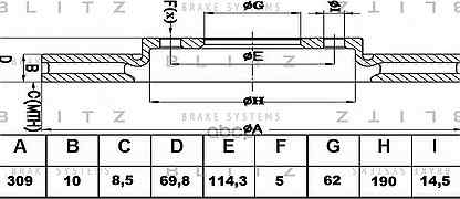 Диск тормозной задний BS0457 Blitz