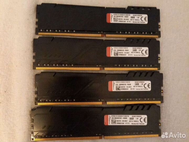 Оперативная память ddr4 hyperx fury 8gb 2x4gb