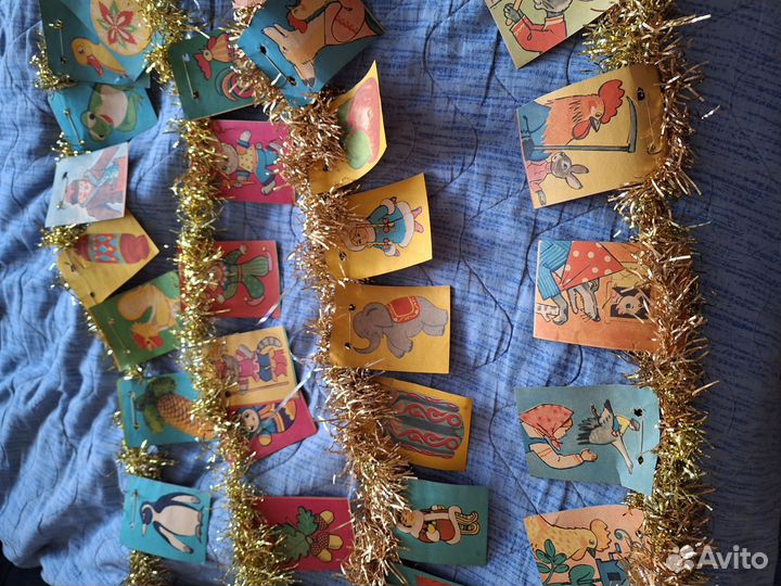 Флажки СССР новогодняя гирлянда