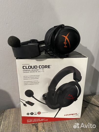 Наушники HyperX cloud core 7.1 и мышка Razer