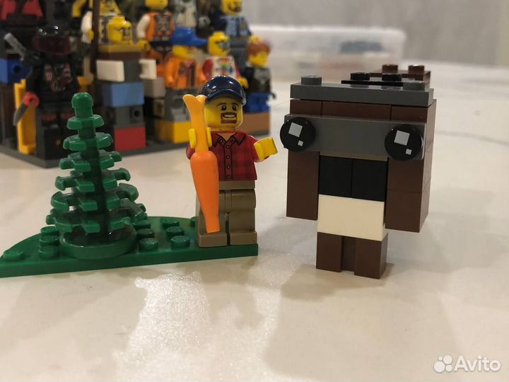 Лего самоделки (багги лошадь фермер на поляне)