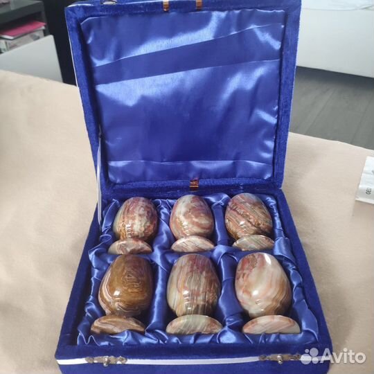 Набор 6 рюмок из оникса по 40 мл